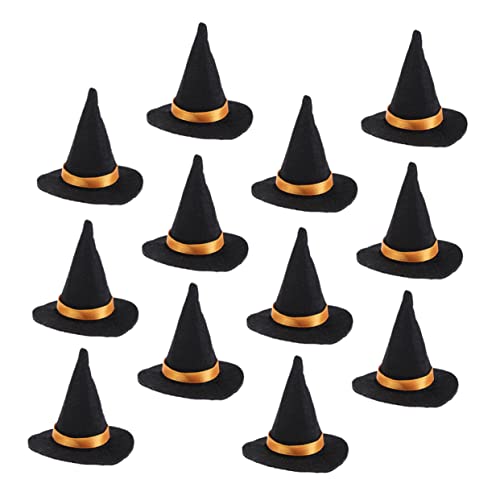 KOMBIUDA 36 STK Mini-hexenhut Halloween-weindeckel Santa Weinverschluss Hexenhut Weinkappe Kessel Kürbis-hexenhut Kostüm Hutkappen Für Weinflaschen Halloween-flaschenhüte Black Filzstoff von KOMBIUDA