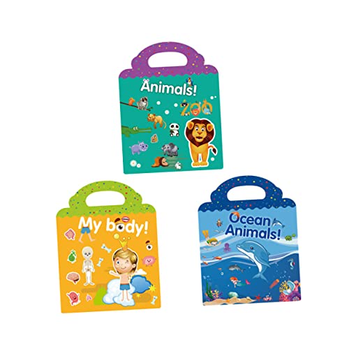 KOMBIUDA 3St Aufkleber Schultasche Musikspielzeug für Babys Stielspielzeug kinderspielzeug spielzeuge spielsachen DIY pädagogische abziehbilder Kinderzimmeraufkleber Papier von KOMBIUDA