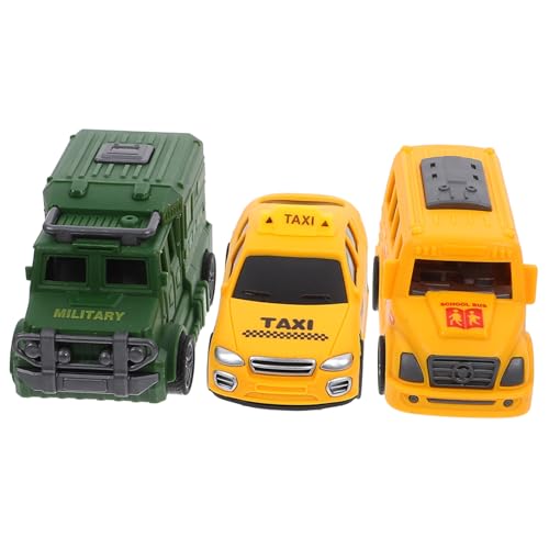 KOMBIUDA 3St Auto Spielzeug zurückziehen Mini-Druckgussautos Spielzeugbus Kinderautospielzeug Spielzeug Auto Set Pull-Back Auto Spielzeug Spielzeugauto für Kinder Mini-Rückziehautos Plastik von KOMBIUDA