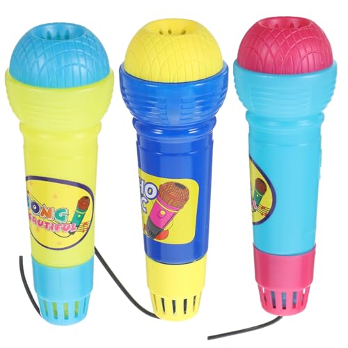 KOMBIUDA 3St Mikrofon Spielzeug Kindermikrofonspielzeug Echo-Mikrofon-Modell osterpräsente für Kinder Spielzeug für Kinder Kinder-Karaoke-Prop-Mikrofon gefälschte Mikrofonstütze Abs von KOMBIUDA