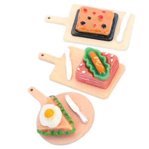 KOMBIUDA 3St Miniatur-Lebensmittel- und Spielmodell für kinderspielzeug Kid Toys Rollenspiele hühner Mini-Hausdekoration Mini-Essensdekoration Food-Modell Harz von KOMBIUDA