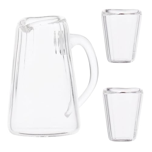 KOMBIUDA 3St Simulation Teetasse aus Glas Miniaturbecher Simulation Mini-Wasserkocher Mini-Tasse Spielzeug für Kinder kinderspielzeug teeschublade Mini-Handwerk Mini-Modell von KOMBIUDA