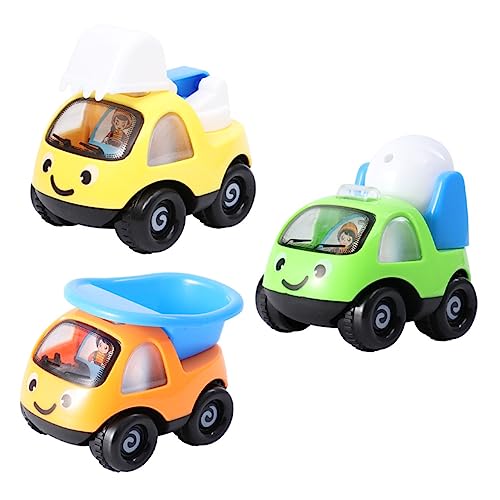 KOMBIUDA 3St Spielzeugauto Autospielzeug Lernspielzeug Spielsets für Spielzeugfahrzeuge Kinderspielzeug kinderfahrzeug kinderauto Cartoon-Fahrzeug-Spielzeug Cartoon-Muster-Spielzeug Plastik von KOMBIUDA