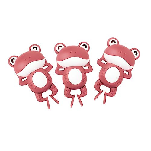 KOMBIUDA 3St aufziehbarer Frosch badewanne Desktop-Tiere-Schmuck Karikatur aufziehfrosch Cartoon-Uhrwerk-Frosch Plastik rot von KOMBIUDA