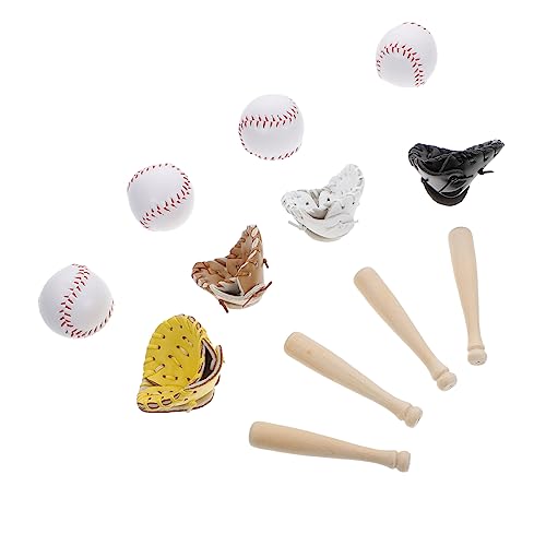 KOMBIUDA 4 Sets Baseball Modell Schlüsselanhänger Baseballschläger Holz Baseball Anzug Anhänger DIY Schlüsselanhänger Materialien Schlüsselanhänger Holz Baseball Schlüsselanhänger von KOMBIUDA