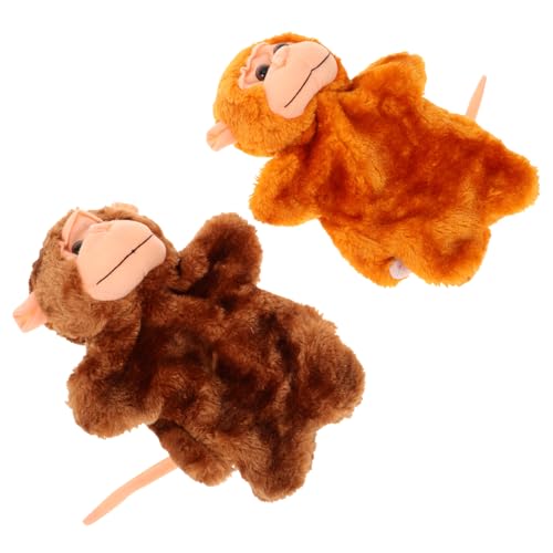 KOMBIUDA 4 Stück Handpuppe Monkey Toy Monkey Spielzeug riesige aufblasbare Strandspielzeuge Handpuppe selber Machen realistisches Affenhandspielzeug Handpuppe zum Geschichtenerzählen von KOMBIUDA