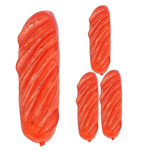 KOMBIUDA 4 Stück Künstliches Hot-Dog-Modell falscher Hotdog realistisches Hot-Dog-Modell künstlich heiß wohnungsdeko hausdeko gefälschtes Essen gefälschte Hot-Dog-Requisite PVC von KOMBIUDA