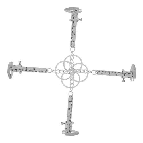 KOMBIUDA Einzigartiger Mini-Messschieber-Schlüsselanhänger 3D-Taschenmesswerkzeug Lineal für Jungen und Mädchen Erwachsene Präzisionsmaßstab von KOMBIUDA