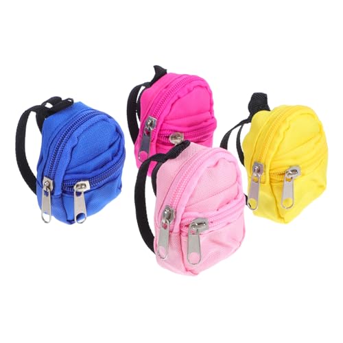 KOMBIUDA 4 Stück Mini Rucksack für Puppen Haus Kleine Schulranzen mit Reißverschluss für Puppenhaus Zubehör und Rollenspiel KOMBIUDA 4 Stück Mini Rucksack für Puppen Haus Kleine Schulranzen mit Reißverschluss für Puppenhaus Zubehör und Rollenspiel von KOMBIUDA