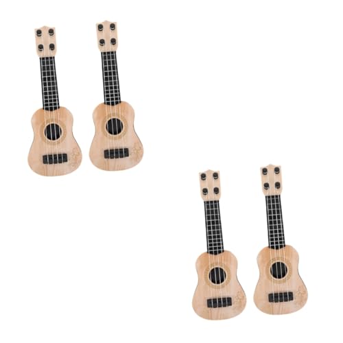 KOMBIUDA 4 Stück Mini Ukulele Musikinstrument Reisespielzeug Für Kinder Pädagogische Ukulele Simulation Musikspielzeug Kindergitarre Musikspielzeug Kinderinstrumente Kunststoff von KOMBIUDA