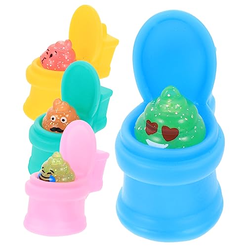 KOMBIUDA 4 Stück Musik Zum Kneifen Der Toilette Spielzeuge Kompaktes Toilettenspielzeug Dehnbares Spielzeug Interessantes Angstspielzeug Stressversorgung PVC Lustig Büro Lieferungen von KOMBIUDA