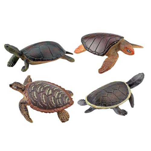 KOMBIUDA Schildkröte Modell Spielzeug 4pcs Meer Tier Schildkröte Figuren Jungen Und Mädchen Lernen Pädagogisches Spielzeug von KOMBIUDA