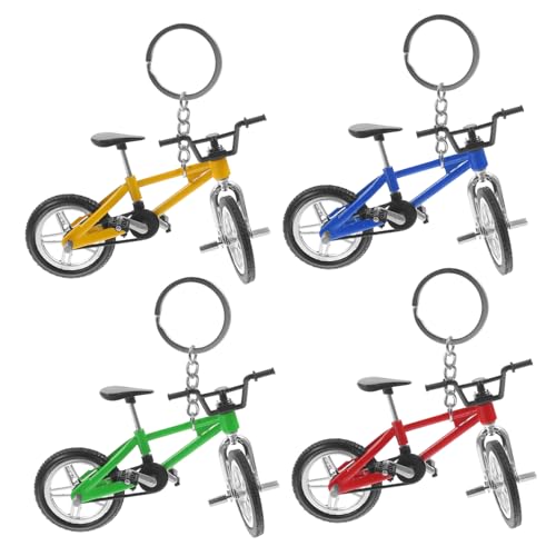 KOMBIUDA 4 Stück Schlüsselanhänger Mini-Fahrrad Mini-Bike-Modell aus Mountainbike-Anhänger Finger-Mountainbike Mountainbike-Modellspielzeug Miniatur-Fahrradmodelle von KOMBIUDA