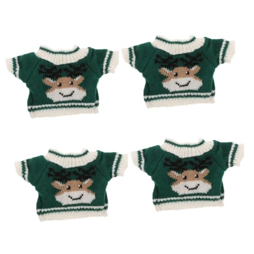 KOMBIUDA 4 Stück Spielzeugbär-Pullover Puppenkleidung Puppenmode Puppenpartykleidung Kuscheltiere für Babys Dinosaurier tragen zarte Bärenkleidung Wiederverwendbares Puppenkostüm Garn Green von KOMBIUDA