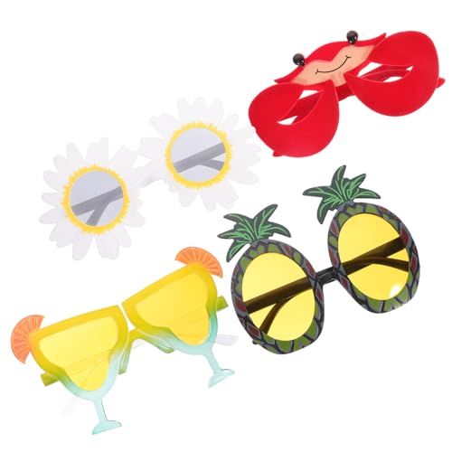 KOMBIUDA 4 Stück Teiliges Hawaii Party Brillen aus Sicherem Abs Lustige Strand Sommer Sonnenbrillen als Foto-requisiten Dekorative Partyaccessoires für Hawaii Mottofeiern und Poolpartys KOMBIUDA 4 Stück Teiliges Hawaii Party Brillen aus Sicherem Abs Lustige Strand Sommer Sonnenbrillen als Foto-requisiten Dekorative Partyaccessoires für Hawaii Mottofeiern und Poolpartys von KOMBIUDA