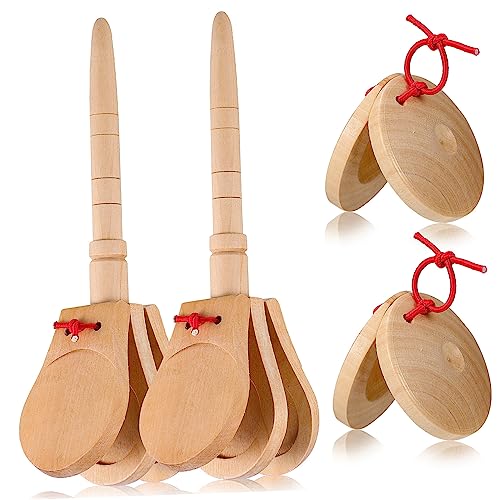 KOMBIUDA 4stücke Holzkastagnetten Kleine Musikinstrumente Für Anfänger Und Vorschulkinder Übungskastagnetten Als Fingerinstrumente Und Schlaginstrumente Mit Griff KOMBIUDA 4stücke Holzkastagnetten Kleine Musikinstrumente Für Anfänger Und Vorschulkinder Übungskastagnetten Als Fingerinstrumente Und Schlaginstrumente Mit Griff von KOMBIUDA