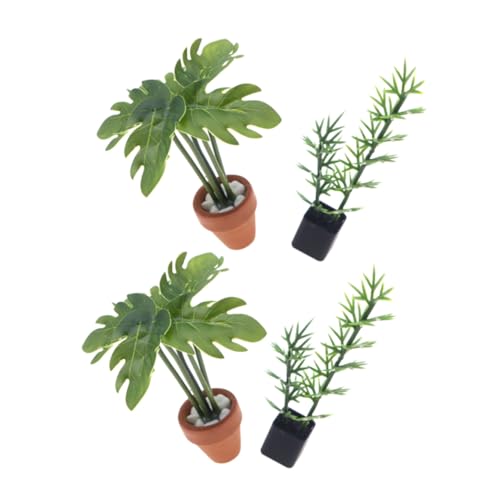 KOMBIUDA 4 Stück Teiliges Miniatur Grünpflanzen Realistische Bonsai Bambus und Monstera Pflegeleicht ohne Wasser Lebensechte Deko für Puppenhäuser DIY Basteln und Kleine Räume KOMBIUDA 4 Stück Teiliges Miniatur Grünpflanzen Realistische Bonsai Bambus und Monstera Pflegeleicht ohne Wasser Lebensechte Deko für Puppenhäuser DIY Basteln und Kleine Räume von KOMBIUDA