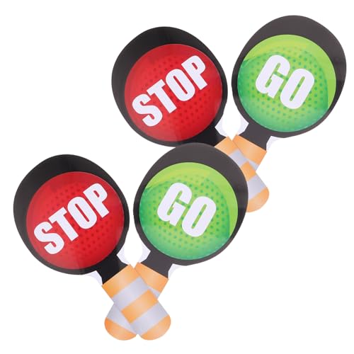 KOMBIUDA 4 Stück Teiliges Verkehrszeichen-spielset für Doppelseitige Handzeichen mit Roten und Grünen Signalleuchten Leichtes Robustes Lernspielzeug für Kindergarten und KOMBIUDA 4 Stück Teiliges Verkehrszeichen-spielset für Doppelseitige Handzeichen mit Roten und Grünen Signalleuchten Leichtes Robustes Lernspielzeug für Kindergarten und von KOMBIUDA