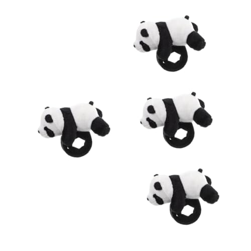 KOMBIUDA 4 Stück Tierpuppenarmband armbänder für kinder kinderparty mitgebsel Handgelenkband Plüsch-Panda-Armband Schlagarmband Kuscheltiere Tier-Slap- Tierschnappband PP-Baumwolle von KOMBIUDA