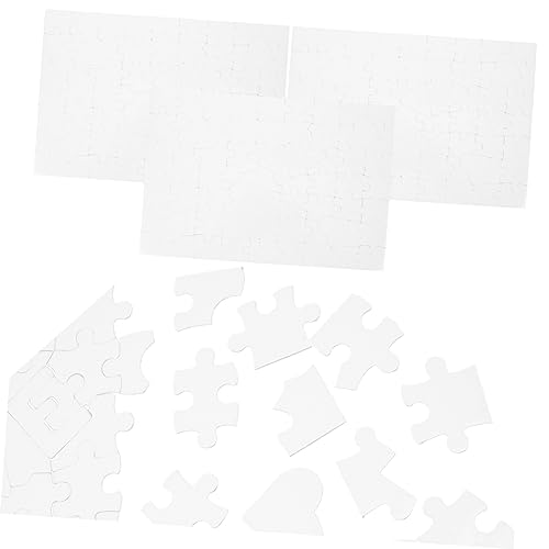 KOMBIUDA 4 Stück Wärmeübertragungs Puzzle Rohlinge Zum Zeichnen Auf Puzzle Thermotransfer Puzzle Rohlingen Transfer Bastel Puzzle Rohling Puzzle Transfer Puzzles Erwachsene Spielzeug von KOMBIUDA