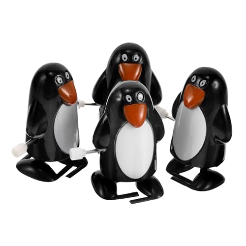 KOMBIUDA 4 Stück Weihnachts Aufziehspielzeug Weihnachts Uhrwerk Spielzeug Weihnachtsparty Leckereien Pinguin Spielzeug Für Weihnachten Festliche Weihnachtsstrumpffüller Goodie Bag von KOMBIUDA