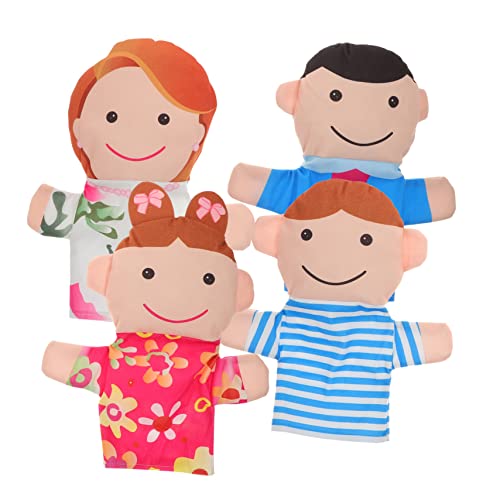 KOMBIUDA 4 Stücke Familie Handpuppe Die Marionetten Puppen Puppet Familie Tuch von KOMBIUDA