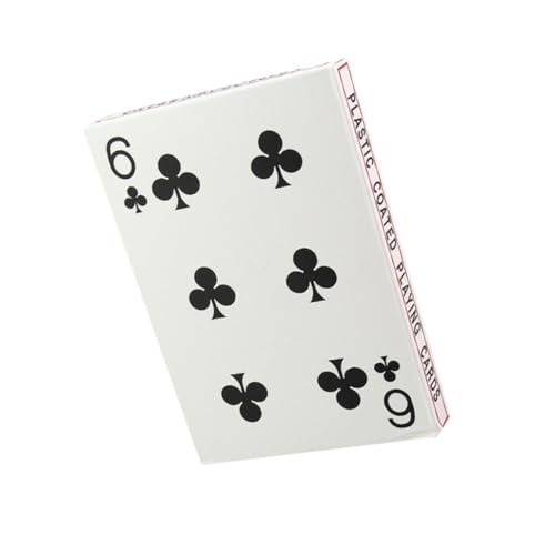 KOMBIUDA 4 große Spielkarten familienspiele pokerkarten Karten Spiele kartenspiele Card Game Poker Sets kartenspiel Ten Kartenspiel Brettspiel-Poker Pokerkarte aus Papier Weiß von KOMBIUDA