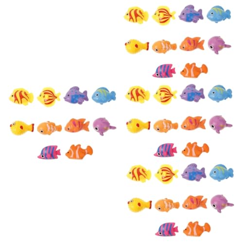 KOMBIUDA 40 STK Mini-Fischmodell Goldfischfiguren Fischmodelle lebensechter Meeresfisch gesteckt Spielzeug für Kinder Tierfiguren aus Kunststoff Niedliche Tier-Aquarium-Dekoration Plastik von KOMBIUDA