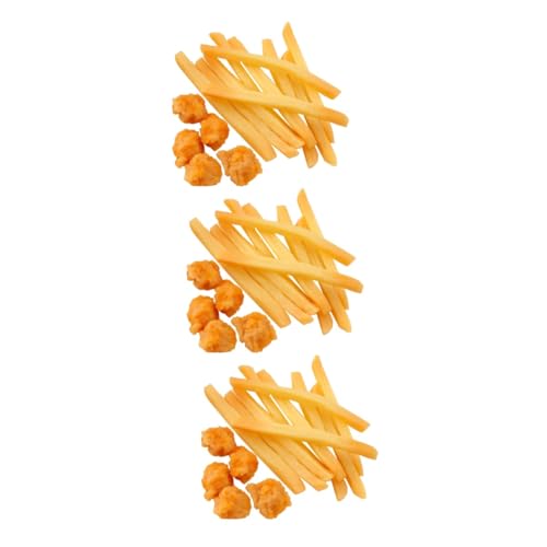 KOMBIUDA 45 STK Pommes-Modell Gefälschte Pommes Frites Künstliches Spielfutter Mini-Pommes Frites Food-Modell Realistisches Spielfutter Gefälschtes Essen Zur Präsentation Modelle Orange PVC von KOMBIUDA