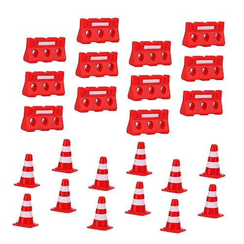 KOMBIUDA 48St Straßenschild Barrikade Spielzeug verkehrserziehung verkehrsschilder Spielzeug für Straßensperren Kinderspielzeug Mini Road Cone Spielzeug Simulation Verkehrszäune Spielzeug von KOMBIUDA