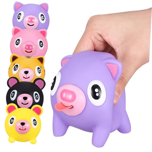 KOMBIUDA 5 Stück Teiliges Bunter Stressabbau Tier quetschspielzeug mit Lustigem Zungendesign Weiche Langlebige Squeeze Toys für Stressabbau KOMBIUDA 5 Stück Teiliges Bunter Stressabbau Tier quetschspielzeug mit Lustigem Zungendesign Weiche Langlebige Squeeze Toys für Stressabbau von KOMBIUDA
