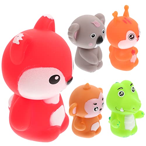 KOMBIUDA 5 Stück tierische Fingerpuppe interaktives kindergeburtstags mitgebsel Handpuppen-Set Finger Puppets Fingerpuppen für Fingerpuppen für Kleinkinder PVC von KOMBIUDA