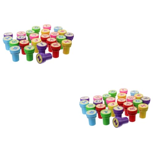 KOMBIUDA 52 STK Kinderstempel Selbstfärber für Kinder für Kinderpartys Kinder Stempel kiddostempel Kinder Briefmarken Alphabetstempel für Kinder Stempel aus Kunststoff Briefstempel von KOMBIUDA