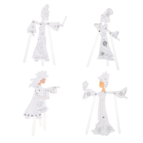 KOMBIUDA 52 Sätze DIY-Material-kit Kinder Schattenpuppenspiel Montagespielzeug Stellen Sie Sich Vor, Sie Spielen Eine Marionette Handpuppen Für Kinder Bastelspielzeug Für Kinder Papier von KOMBIUDA