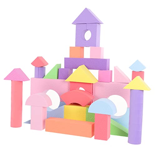 KOMBIUDA 52St Spielzeug für Kleinkinder Kinder Puzzle rätselbuch Kinder Bausteine ​​stapeln Stapelblock Bauen Blöcke für Kleinkinder 1-3 Kleinkindblöcke für 2-Jährige, stapelbar Eva von KOMBIUDA