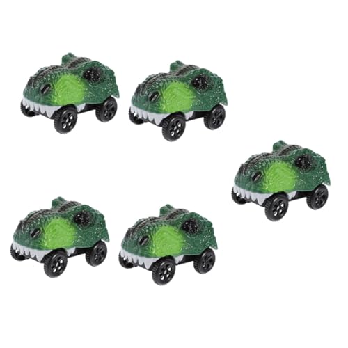 KOMBIUDA 5St Dinosaurier-Auto puppenwagen kinderspielzeug Auto Dinosaurier ziehen Autos zurück Dinosaurier Rennbahn leuchtendes Rennwagen -Rennwagen Abs Green von KOMBIUDA