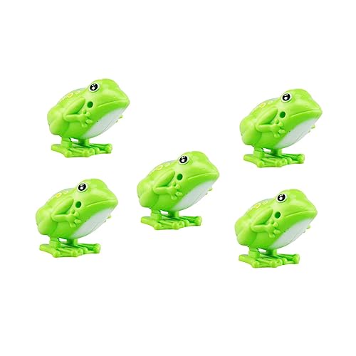 KOMBIUDA 5st Kinder Hüpfender Frosch Hüpfendes Froschspielzeug Pädagogisches Lustiges Spielzeug Uhrwerk Spielzeug Für Kinder Green von KOMBIUDA