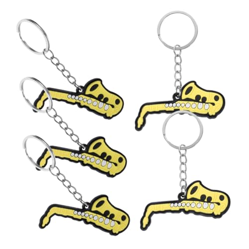 KOMBIUDA 5st Saxophon-charme Taschendekoration Schlüsselanhänger Instrumentenanhänger Themenorientierte Schlüsselkette Der Musik Taschenanhänger Für Handtaschen Yellow Eisen von KOMBIUDA