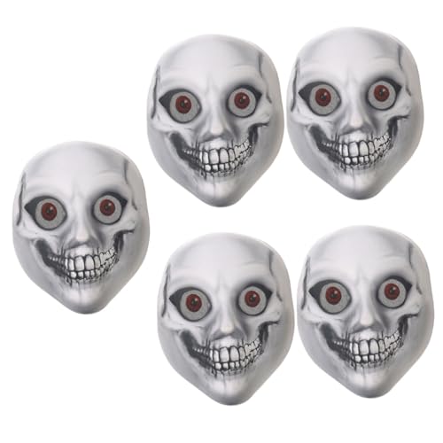 KOMBIUDA 5st Schädelmaske Halloween Gruselige Maskenmaskerade Geistermaske Unheimlich Zerrissene Maske Dämonenmaske Cosplay-kostüm Skelettmaske Gruselmasken Für Erwachsene Kostüm Maske Eva von KOMBIUDA