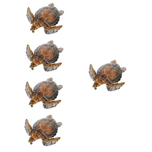 KOMBIUDA 5st Schildkröten-Modell Spielsachen Spielzeug Eincremehilfe Modelle Künstliche Schildkrötenverzierung Schildkröten-simulationsmodell Simulation Von Tierfiguren PVC von KOMBIUDA