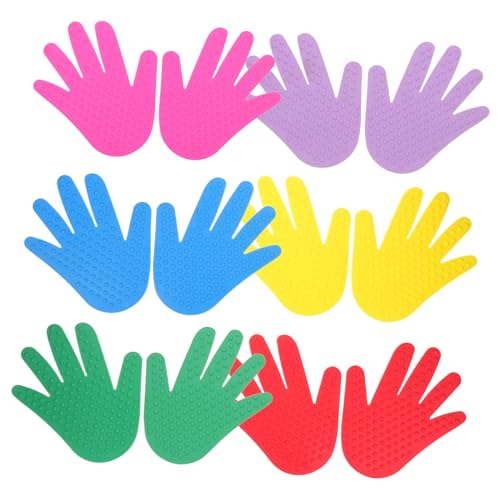 KOMBIUDA 6 Paare Handförmige Teppichmarkierungen aus Kunststoff Wetterfeste Bodenmarker für Vorschulklassen Sensorische Balance-trainingspads für Outdoor-Sport und Montessori Lernspiele KOMBIUDA 6 Paare Handförmige Teppichmarkierungen aus Kunststoff Wetterfeste Bodenmarker für Vorschulklassen Sensorische Balance-trainingspads für Outdoor-Sport und Montessori Lernspiele von KOMBIUDA