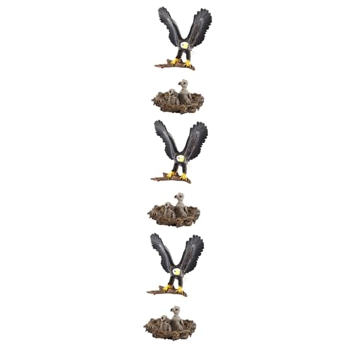 KOMBIUDA 6 STK Adlerjunges Modell Adler-skulptur Frühpädagogisches Spielzeug Vogel Baumschmuck Adler-Statue Vogelskulptur Im Freien Adlerfigur Adler-verzierung Adler Schmuck Adler Figur PVC von KOMBIUDA