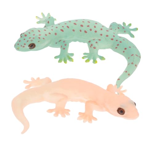 KOMBIUDA 6 STK Simulations-Gecko Skulptur Dekor Desktop-eidechsendekoration, Kniffliges Spielzeug Miniaturen Lebensechtes Echsenmodell Realistische Eidechsen Spielzeug PVC von KOMBIUDA