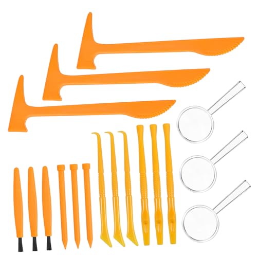 KOMBIUDA 6 Sätze Kinder Graben Werkzeuge Bergbauset für Kinder Minihammer Toolset Pinsel für Kinder werkzeugset Kinder Pädagogisches Grabset für Kinder Ausgrabungsspielzeug Plastik Yellow von KOMBIUDA