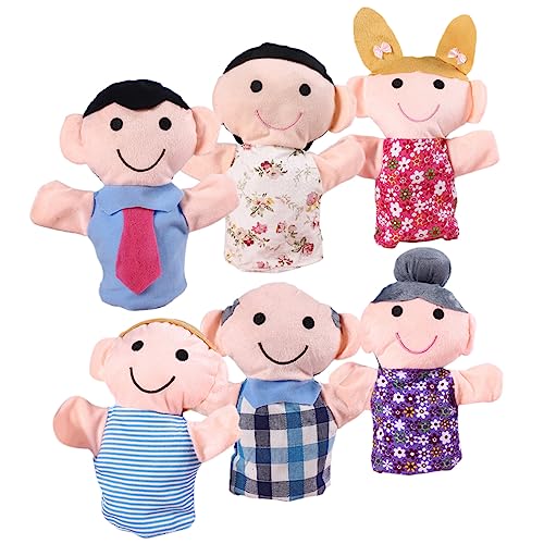 KOMBIUDA 6 Stück Handpuppe interaktives Puppen spielsachen Puppentheater Toys Herstellung Puppen für Handfamilienpuppen Kinderhandspielzeug Baumwolle von KOMBIUDA