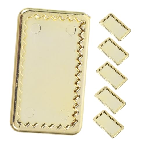 KOMBIUDA 6 Stück Mini Goldteller Mini DIY Zubehör Küchen Szenen Dekoration Mini Speiseteller Puppen Tablett Miniatur Geschirr Küchen Szenen Tablett Requisite Winzige Teller von KOMBIUDA