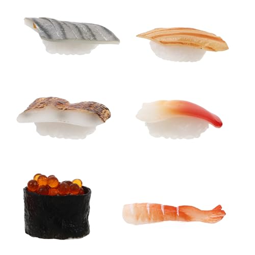 KOMBIUDA 6 stücke Miniatur Japanischen Snack Modelle Realistische Sushi Form für Simulation Sushi Modell Decor von KOMBIUDA