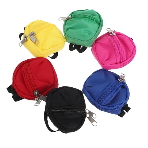 KOMBIUDA 6 Stück Teiliges Mini Puppen-Rucksack mit Funktionalem Reißverschluss Niedliches Cartoon-Design Tragbare Schulranzen für Puppenkleidung und Interaktives Rollenspiel für Kinderhände KOMBIUDA 6 Stück Teiliges Mini Puppen-Rucksack mit Funktionalem Reißverschluss Niedliches Cartoon-Design Tragbare Schulranzen für Puppenkleidung und Interaktives Rollenspiel für Kinderhände von KOMBIUDA