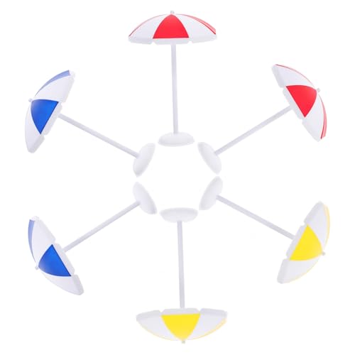 KOMBIUDA 6 Stück Teiliges Mini Strandsonnenschirm Handgefertigte Miniatur Sonnenschirme für Puppenhaus Deko Vielseitige Strand Mikrolandschafts Dekoration in Gelb Rot Blau Eleganter KOMBIUDA 6 Stück Teiliges Mini Strandsonnenschirm Handgefertigte Miniatur Sonnenschirme für Puppenhaus Deko Vielseitige Strand Mikrolandschafts Dekoration in Gelb Rot Blau Eleganter von KOMBIUDA