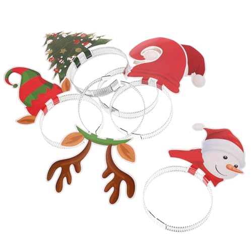 KOMBIUDA 6 Stück Weihnachts Stirnband Weihnachts Kopfschmuck Weihnachts Haar Accessoires Weihnachts Performance Haarreifen Weihnachtsmütze Stirnband Winterurlaub Stirnbänder Neujahrs von KOMBIUDA